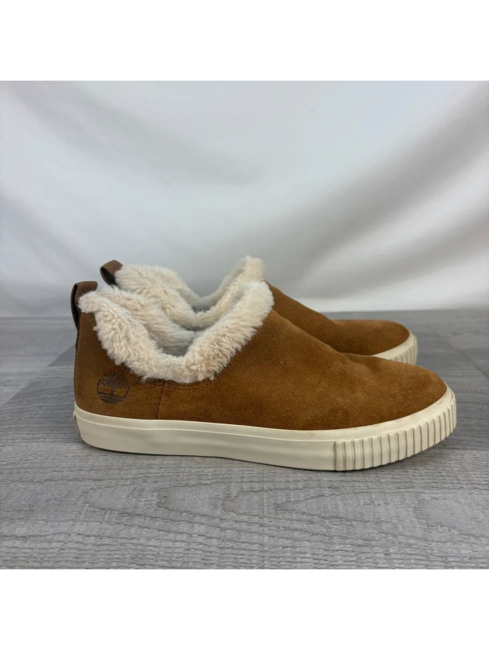 Vintage Timberland Mukluks Size 7.5 Suede Shearling Slip-On Shoes - Picture 3 of 13